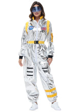 Load image into Gallery viewer, Silver Astronaut Costume Adult Spaceman Jumpsuit Space Suit Outfit for Women Men Cosplay Halloween Costumes 2024 New