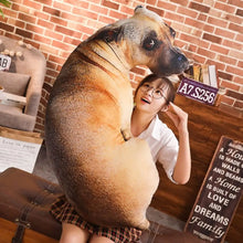 Load image into Gallery viewer, Soft Lifelike Animal Throw Pillow Hound Plush Creative Cushion 3D Dog Pillow Office