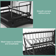 Load image into Gallery viewer, Drainer rack kitchen sink Kitchen Adjustable Plates Organizer Dish Bowl Drainer Storage Rack Cutlery Storage Holder