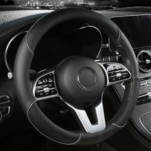 Load image into Gallery viewer, All Seasons Leather Diamond Steering Wheel Cover Universal Fit for 14 .5-15 Inch Durable Leather Cover Anti-Slip Veins Design