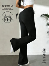 Load image into Gallery viewer, High Waist Flare Yoga Pants for Women Drawstring Soft Breathable High Elasticity Workout Trousers Gym Running Activewear