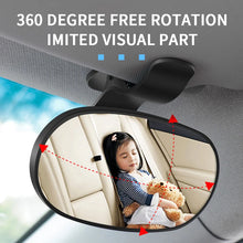 Load image into Gallery viewer, SEAMETAL Wide Angle Car Interior Convex Mirror 360-Degree Suction Cup/Clip Baby Mirror Rear Row Observation Rearview Mirror