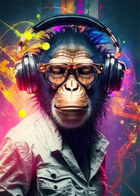 Load image into Gallery viewer, Animal DJ Harmony: Canvas Music Poster for Stylish Room Decor