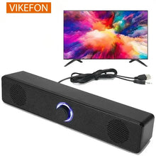 Load image into Gallery viewer, PC Soundbar – Wired &amp; Wireless Bluetooth USB Powered Speaker for TV, PC, Laptop, Gaming