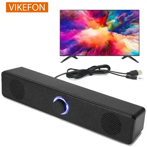 PC Soundbar – Wired & Wireless Bluetooth USB Powered Speaker for TV, PC, Laptop, Gaming