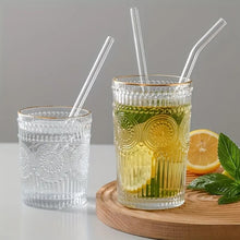 Load image into Gallery viewer, 1 Set Heat-Resistant Glass Straws (5pcs) with Brush – Reusable for Smoothies, Tea, Juice