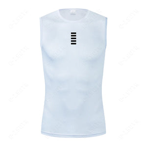 Men's Cycling Base Layer Vest – Quick-Dry Reflective Undershirt for Road Bike