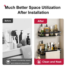 Load image into Gallery viewer, Bathroom Shelf No Drill Wall Mounted Shampoo Bottle Shower Corner Rack Toilet Storage Rack Aluminum Bathroom Kitchen Accessories