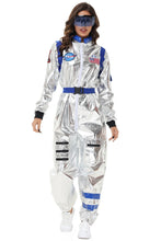 Load image into Gallery viewer, Silver Astronaut Costume Adult Spaceman Jumpsuit Space Suit Outfit for Women Men Cosplay Halloween Costumes 2024 New