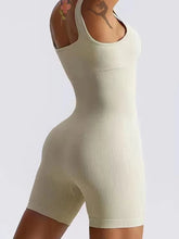 Load image into Gallery viewer, Women's sexy threaded yoga suit jumpsuit sleeveless high elasticity quick drying breathable jumpsuit shorts push up sportswear