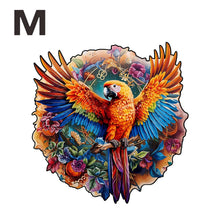 Load image into Gallery viewer, Unique Parrot Pattern Wooden Puzzle, Irregular Animal Shape, Suitable for Holiday Birthday Gifts for Family and Friends