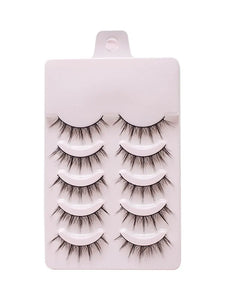 5 Pairs Natural Daily Makeup Eyelashes Set Simulated Grafting Fish Tail Segmented