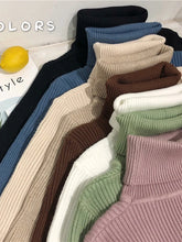Load image into Gallery viewer, Turtleneck Sweater Womens 2025 Autumn Winter Tops Korean Slim Women Pullover Jumper Knitted Sweater Pull Femme Hiver Truien