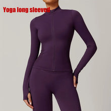 Load image into Gallery viewer, Seamless Long Sleeve Sports Jacket Women Zip Fitness Yoga Shirt Gym Top Activewear Running Coats Workout Clothes For Cycling