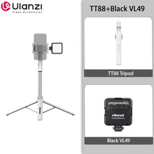 Load image into Gallery viewer, Ulanzi TT88 1.44M Overhead Selfie Stick Phone Tripod with Magnetic Clamp Wireless Remote Extension Tripod for LiveStreaming Vlog