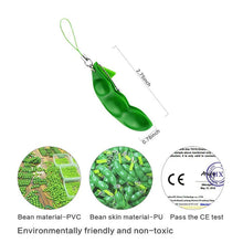 Load image into Gallery viewer, :2Pc Pea Pod Fidget! Squeeze Beans, Keychain Fun