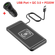 Load image into Gallery viewer, Car Wireless Charger for Iphone 16 15 15 Pro Max 14 13 12 X Samsung S24 S23 Wireless Car Charger Silicone Pad Stand Fast Charger