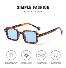 Load image into Gallery viewer, Retro UV400 Square Sunglasses for Women/Men - Leopard Print, Gradient, Rivet Design