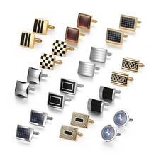 Load image into Gallery viewer, Luxury Men&#39;s Cufflinks &amp; Tie Clip Set - Wedding Guest Gift Fashion Jewelry