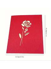 Load image into Gallery viewer, 3D Pop-Up Happy Birthday Rose Card - Perfect for Anniversaries, Mother's Day, Weddings - Greeting Women,Youngsters with Envelope