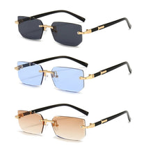 Load image into Gallery viewer, Rimless Sunglasses Rectangle Fashion Popular Women Men Shades Small Square Sun Glasses For Female Male Summer Traveling Oculos