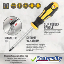 Load image into Gallery viewer, Magnetic Screwdrivers Set With Case, 43-piece Includs Slotted, Phillips, Hex, Pozidriv, Torx And Precision Screwdriver Set