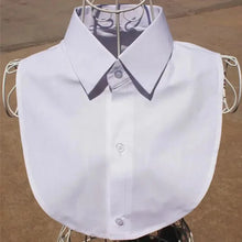 Load image into Gallery viewer, Women's Solid Colour Black White Vertical Small Flip Collar Versatile Shirt Jumper Jumper Fashion Lace False Collar Four Seasons