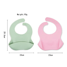 Load image into Gallery viewer, Waterproof Cartoon Animal Baby Bibs - Adjustable Silicone Bib for Feeding