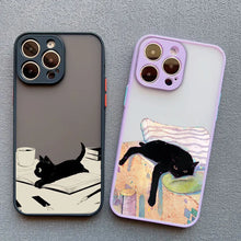 Load image into Gallery viewer, Funny Cat Daily Life Phone Case For iPhone 16 17 pro max Cases 11 12 14 Pro Max Mini 13 15 Plus XR Shockproof  Back Covers