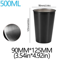 Load image into Gallery viewer, 350/500ml Stainless Steel Cups Household Office Bar Kitchen Drinks Coffee Tumbler Tea Drinking Beer Mug Metal Travel Drink Cup