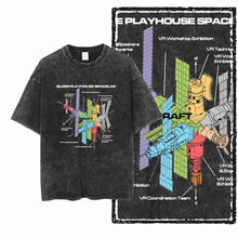 Load image into Gallery viewer, SA ASTRONAUT SPACE THEMES Printed Cotton Acid Washed Graphic Unisex T Shirt Cool Streetwear Men Tshirts Big Size Tee for men