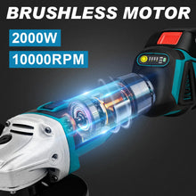 Load image into Gallery viewer, Gisam 125MM Brushless Electric Angle Grinder Variable Speed M14 Cutting Machine Woodworking Tool for Makita 18v Battery Pin