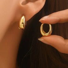 Load image into Gallery viewer, Stainless Steel Knot Hoop Earrings for Women Girls Trendy Irregular Lines Stud Earrings Special Design Fashion Jewelry Gifts
