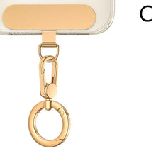 Load image into Gallery viewer, Metal Phone Lanyard Gasket Patch Rotatable Metal Buckle Hanging   Steel Clip Card Cord Tab Mobile Phone Accessories