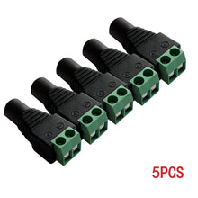 Load image into Gallery viewer, 5pairs DC 12V Female And Male Connectors 5.5x2.1mm Power Plug Adapter Jacks Sockets For Signal Color LED Strip Light CCTV Camera