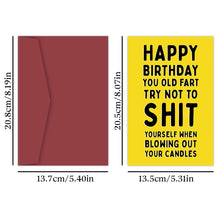 Load image into Gallery viewer, 1pcs, Funny Happy Birthday Card,Anniversary Year Old Card,Happy Birthday Card for Him Husband Boyfriend Girlfriend Wife Her