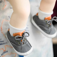 Load image into Gallery viewer, Meckior Baby Canvas Sneakers Lace-up Anti-Slip Sport First Walkers Infant Shoes