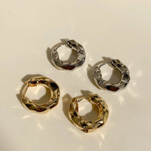 Load image into Gallery viewer, Mariasz Minimalist New Hot Sell Trendy Plated Gold Color Circle Earrings for Women Ear Hoop Earring Classic Jewelry