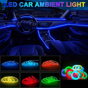 3M EL Cold Light Atmosphere Lamp USB DIY Auto LED Car Interior Ambient Light