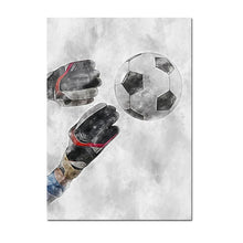 Load image into Gallery viewer, Football Basketball Poster Canvas Painting – Modern Sports Wall Art
