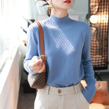 Load image into Gallery viewer, Autumn Winter chic Bottom Sweaters Women Fashion Turtleneck Pullover Slim Long Sleeve Knitted Jumpers Soft Warm Pull Femme Top