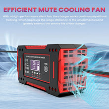Load image into Gallery viewer, Charger Car and Motorcycle Battery Charging Unit Lead-Acid Battery Repair LCD Display 6A 12V Intelligent Car Battery