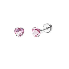 Load image into Gallery viewer, 2PCS/Set Stainless Steel Heart Moon Earbone Stud Screw Ball Stud Earrings for Women Fashion Ear Tragus Cartilage Body Piercing
