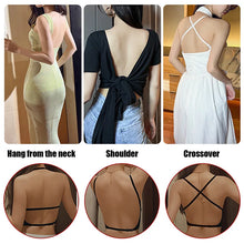 Load image into Gallery viewer, Women Invisible Bra Deep U Plunge Bras Backless Top for Dresses Sexy Lingerie with Transparent Strap Push Up Strapless Underwea