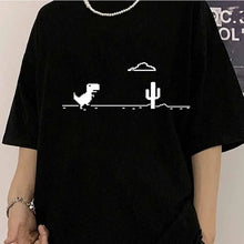 Load image into Gallery viewer, Mosaic Game Cactus Little Dinosaur Prints Men T-Shirts Creativity Street Funny Short Sleeve Casual All-math Mans Clothing
