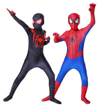 Load image into Gallery viewer, Anime Spiderman Kids Cosplay Costumes Miles Morales Spider Man Jumpsuit for Men Women Superhero Halloween Tight Fitting Clothing