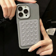 Load image into Gallery viewer, Luxury 3D Suction Cup Stand Litchi Pattern Phone Case For iPhone 17 16 15 14 Pro Max Plus 11 12 13 Pro Max X XR XS 16E Cover