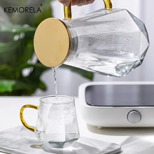 Load image into Gallery viewer, Diamond Texture Glass Teapot Kettle Coffee Pot Water Carafe