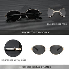 Load image into Gallery viewer, KINGSEVEN Oval Polarized Sunglasses - Retro Alloy Frame, UV400 Anti-glare