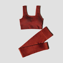 Load image into Gallery viewer, WAREBALL 2Pcs Women Sports Set Seamless Yoga Set Fitness Suit Gym Leggings Bra Workout Sportswear  Active Wear Gym Clothing